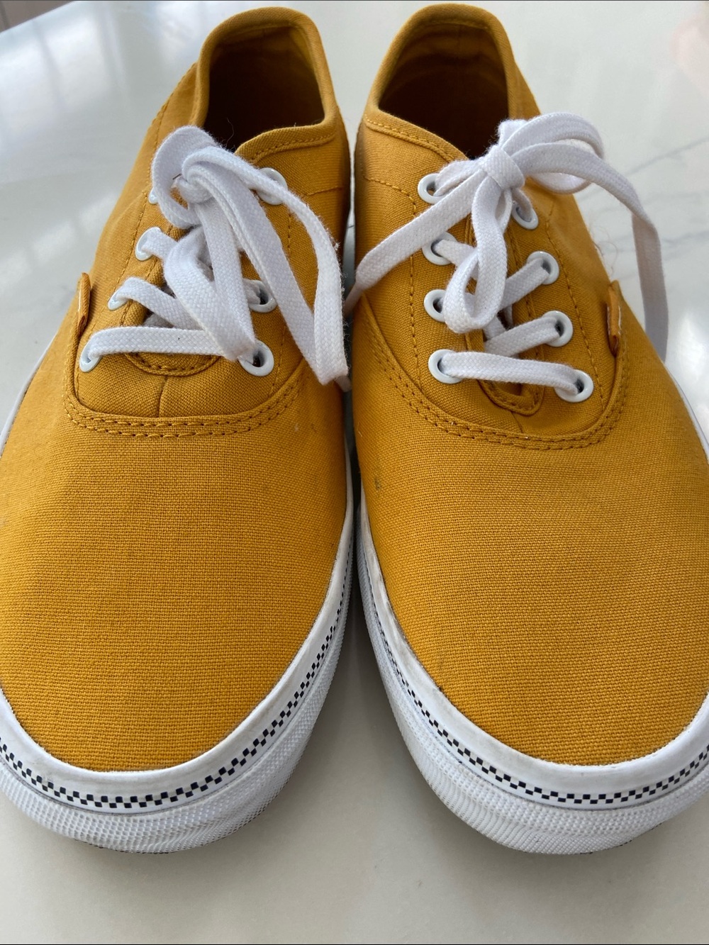 Vans Mustard Yellow Canvas Low-Top Sneakers